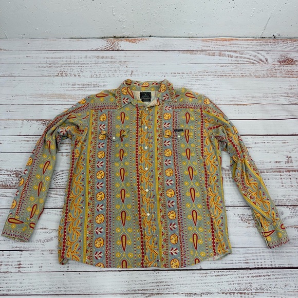 Lucky Brand Men’s Size XXL Southwest Paisley Pearl Snap Corduroy Shirt - Picture 8 of 15